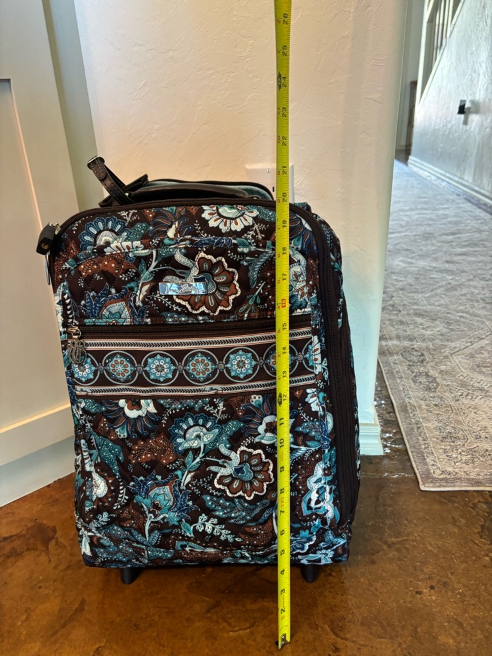 Vera Bradley Retired Print Java Blue Y2K 8pc Rolling Paisley Luggage Set - Picture 10 of 16